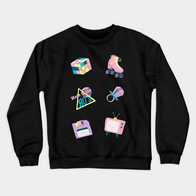 Made in the 80's - Retro Nostalgic 80's Style - 80's Aesthetic Crewneck Sweatshirt by Alice_creates